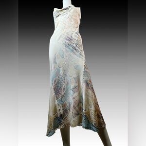 Roberto Cavalli imprimé floral  slip dress  printemps-été 2002 Y2K